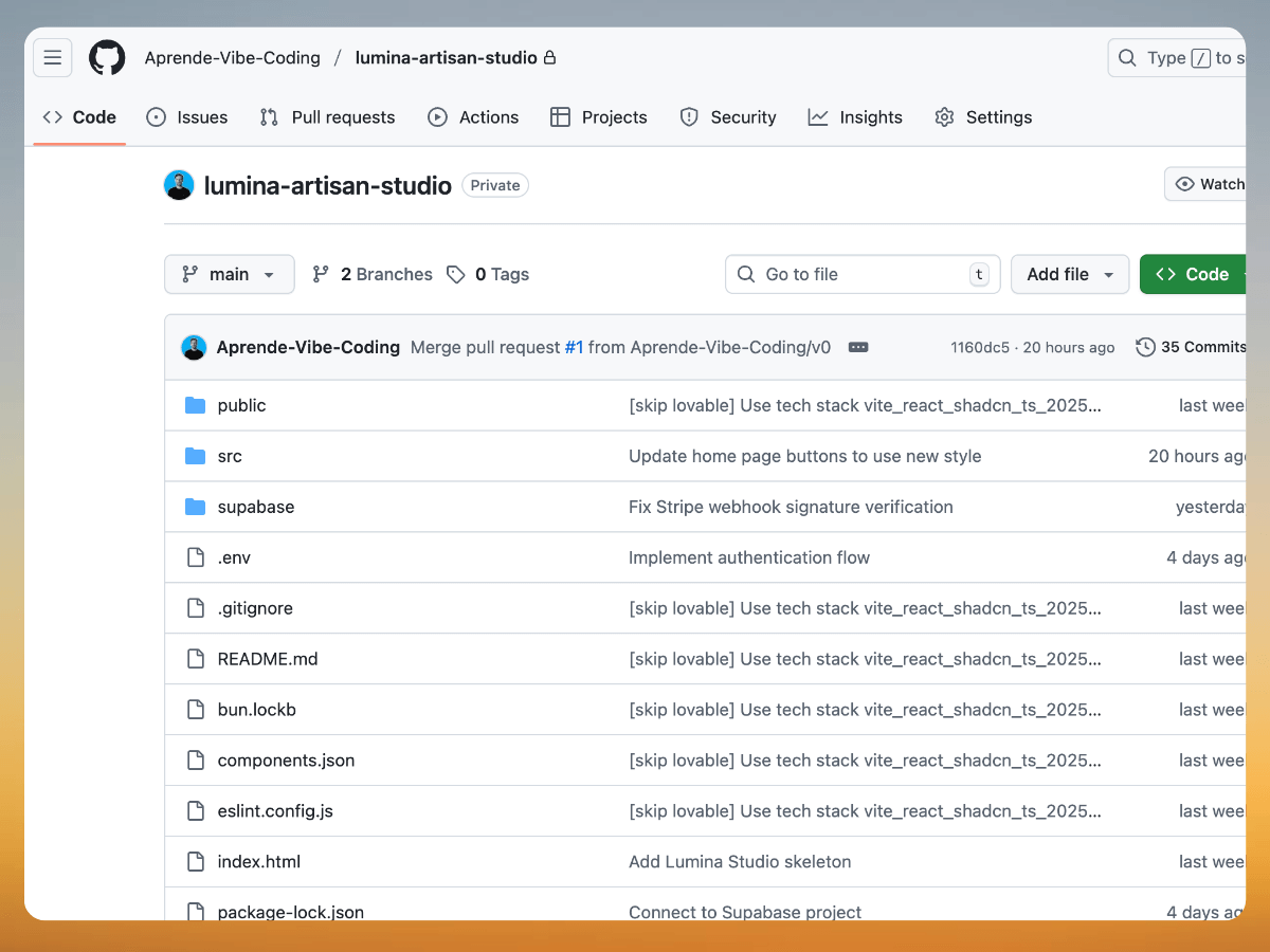 Publica y obtén el código de tu app