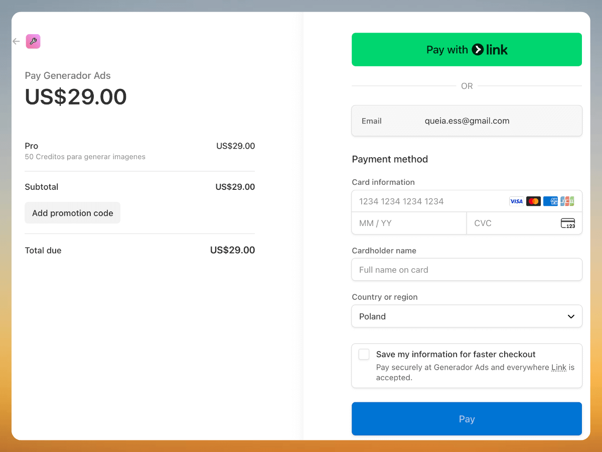 Integra Stripe para pagos