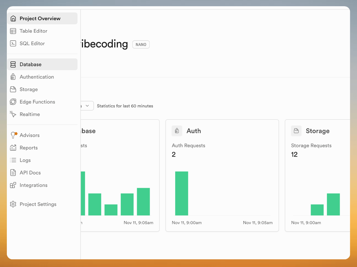 Integra Supabase como base de datos